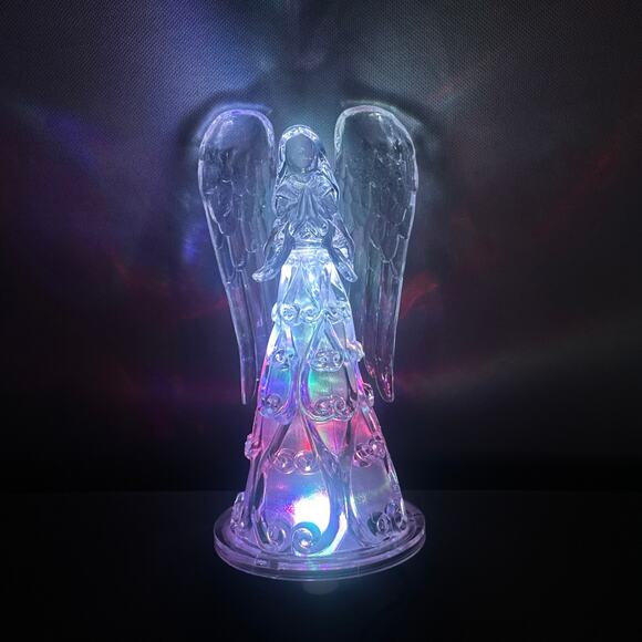 Sylvania Crystal Angel Color Changing LED Tree Top Light 8" Christmas Angelcore - Picture 14 of 17